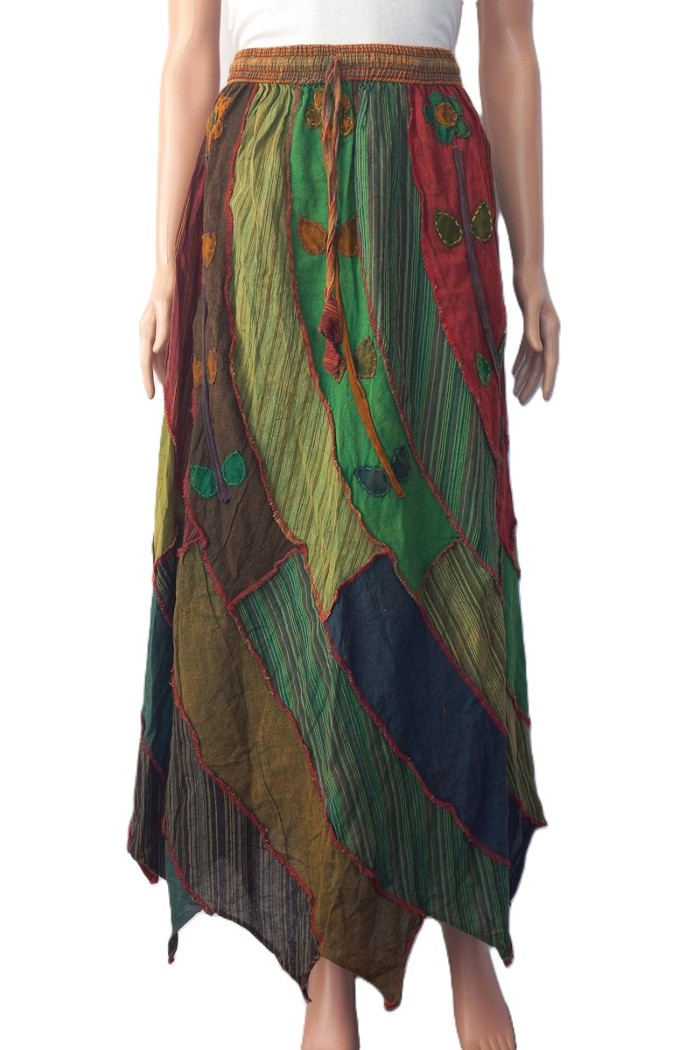 Long Cotton Bohemian Skirt