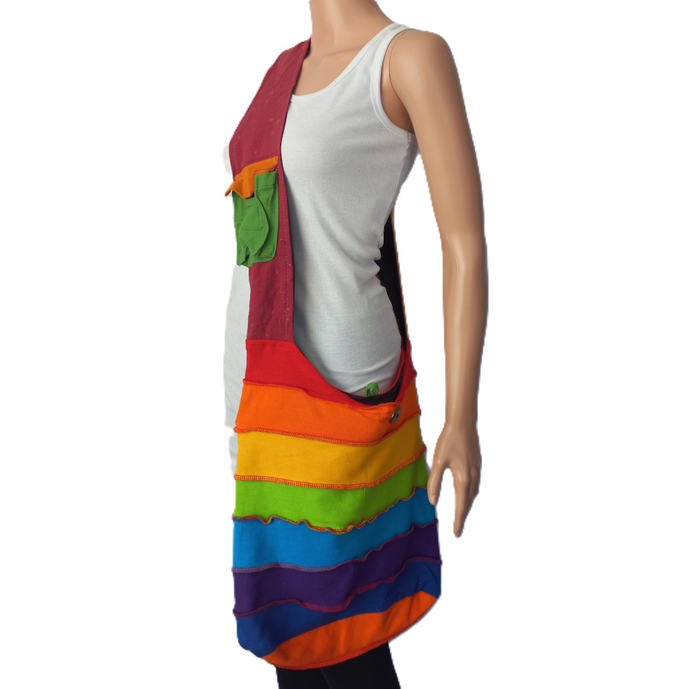 Rainbow Patches Cotton Bag