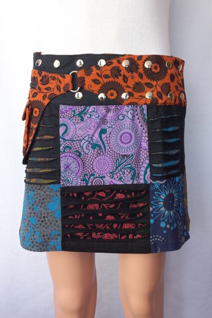 Money Belt Pocket Cotton Wrap Skirt