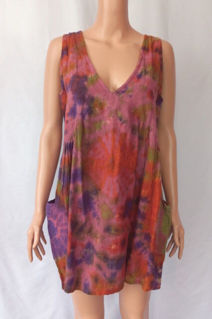 Tie Dye Cotton Sleeveless Top