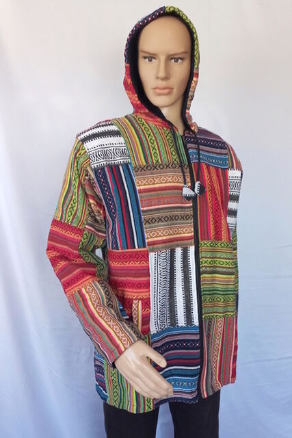 Thick Cotton Hooded Patchwork Jacket