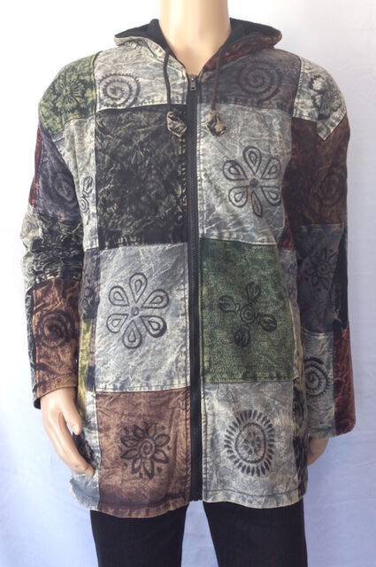 Thick Stonewashed Patchwork Jacket