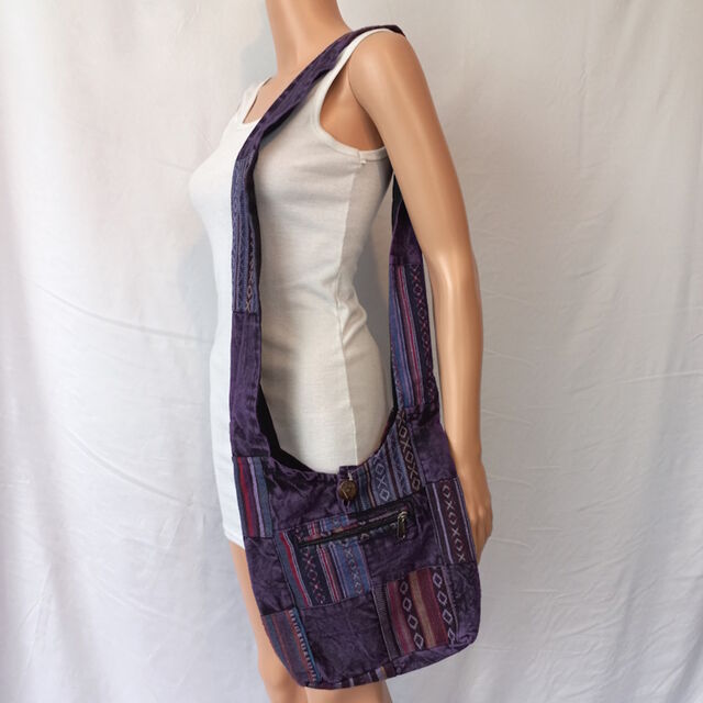 Stonewashed Patchwork Cotton Bag