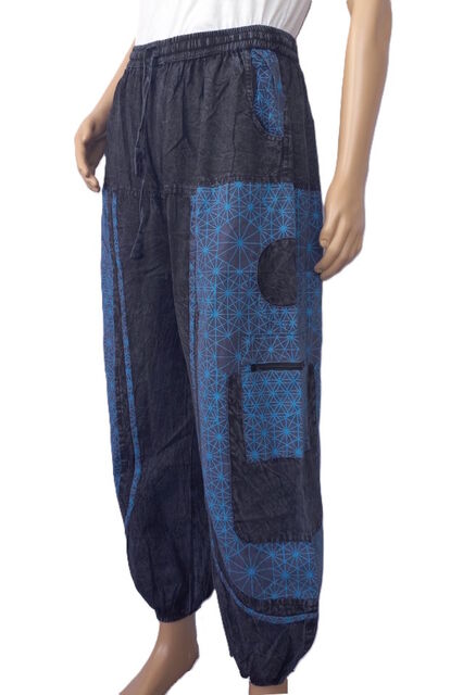 Stonewashed Loose Cotton Pants