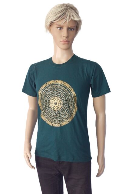 Mantra Print Cotton Tee Shirt