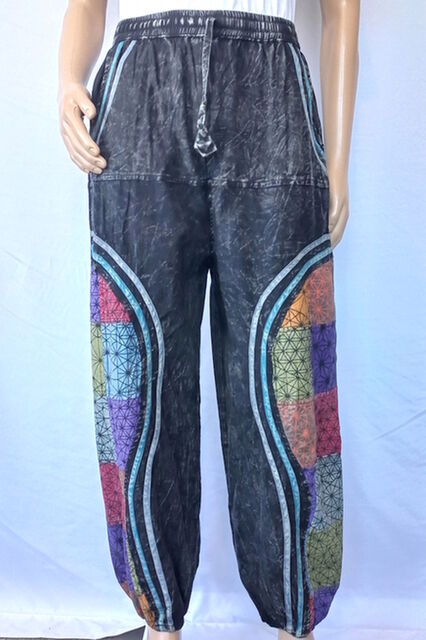 Side Patches Cotton Pants