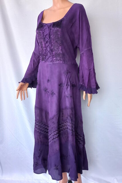 Long Sleeve Acid Wash Corset Dress