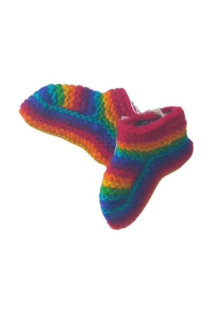 Childrens Hand Knitted Woollen Slippers