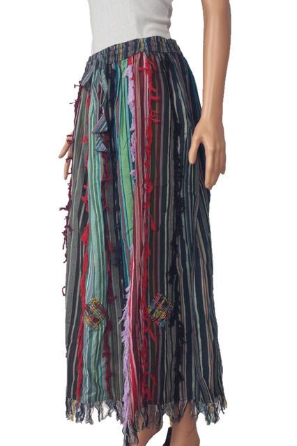 Multicolour Patchwork Boho Skirt