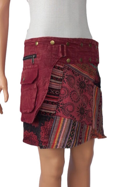 Patchwork Short Skirt