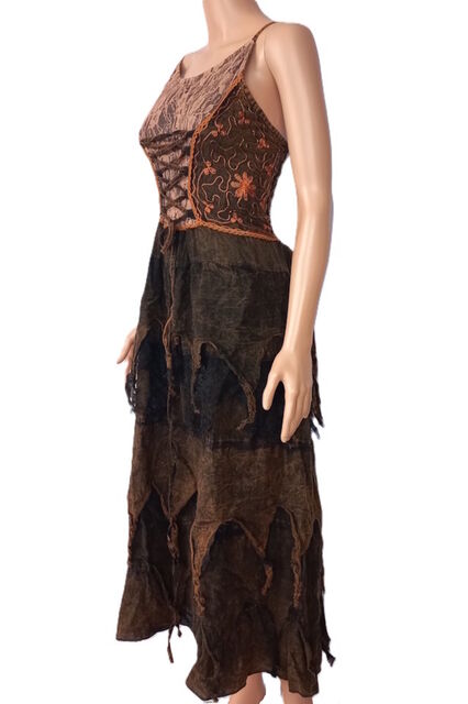 Long Stonewashed Fairy Corset Dress