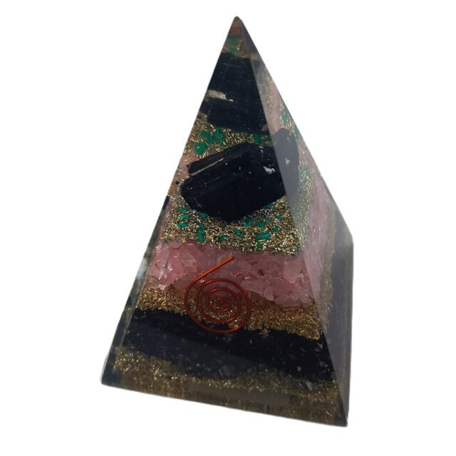 Black Tourmaline/Rose Quartz Pyramid