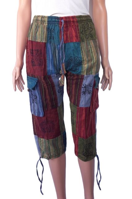 Three Quarter Cotton Patch Pants