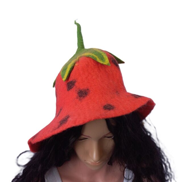 Strawberry Felt Hat
