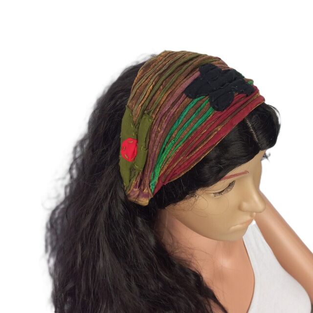 Patched Flower Cotton Headband