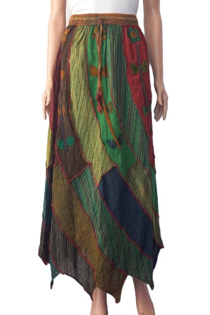 Long Cotton Bohemian Skirt